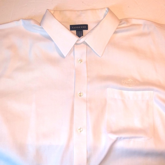 Lands’End Men’s Button Down Size 18.5 x 37 (Tall) - Picture 1 of 7